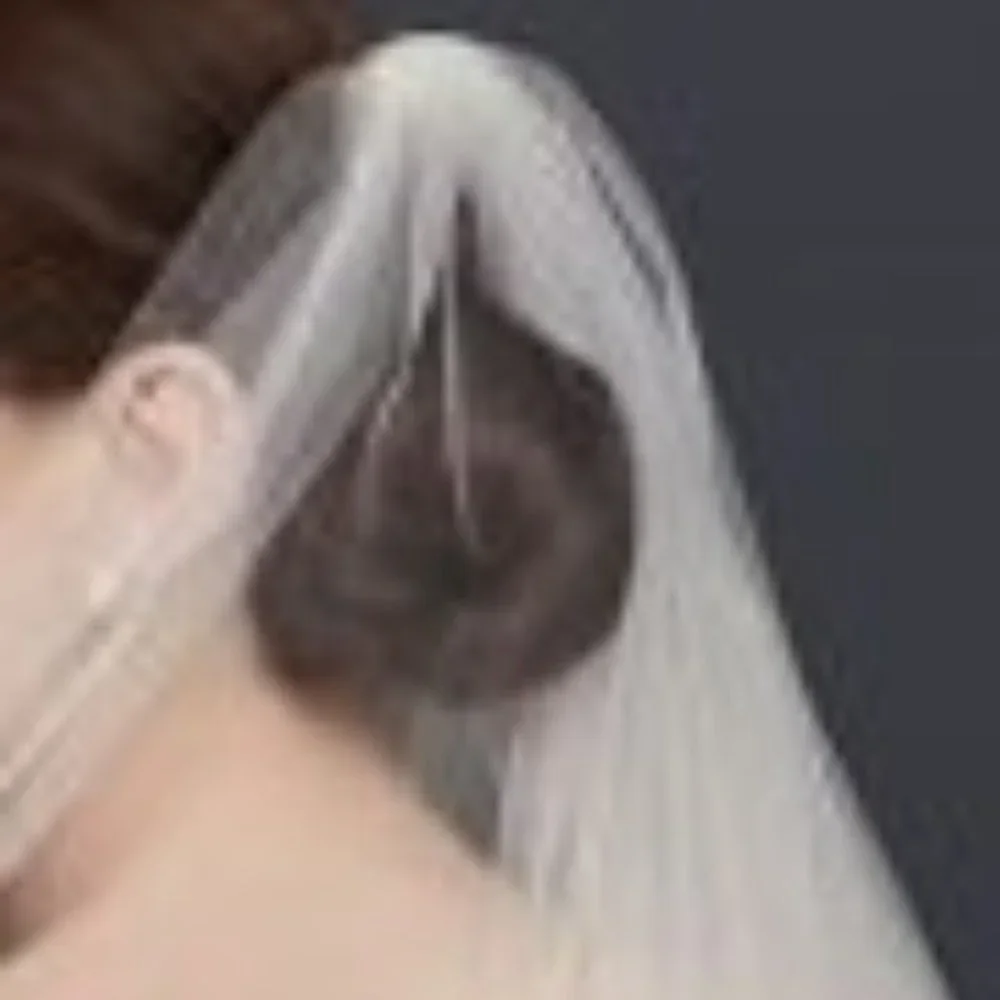 White Chapel Length Veil with Pencil Edge NWT - Picture 2 of 6